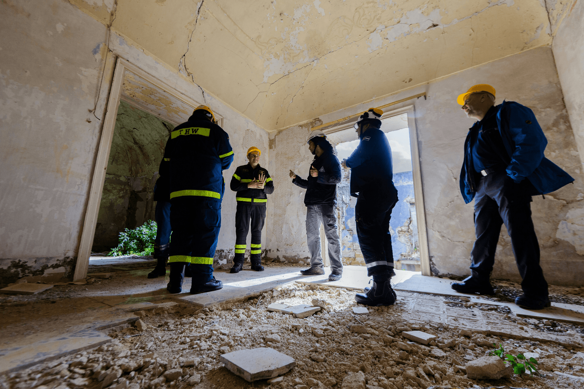 Engineers discussing a project